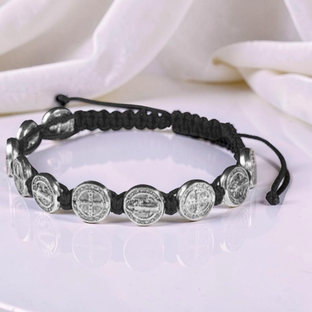 St. Benedict Corded Rosary Bracelet