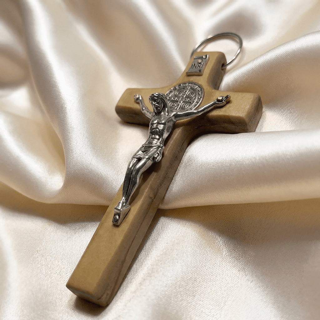 St. Benedict Wood Wall Crucifix
