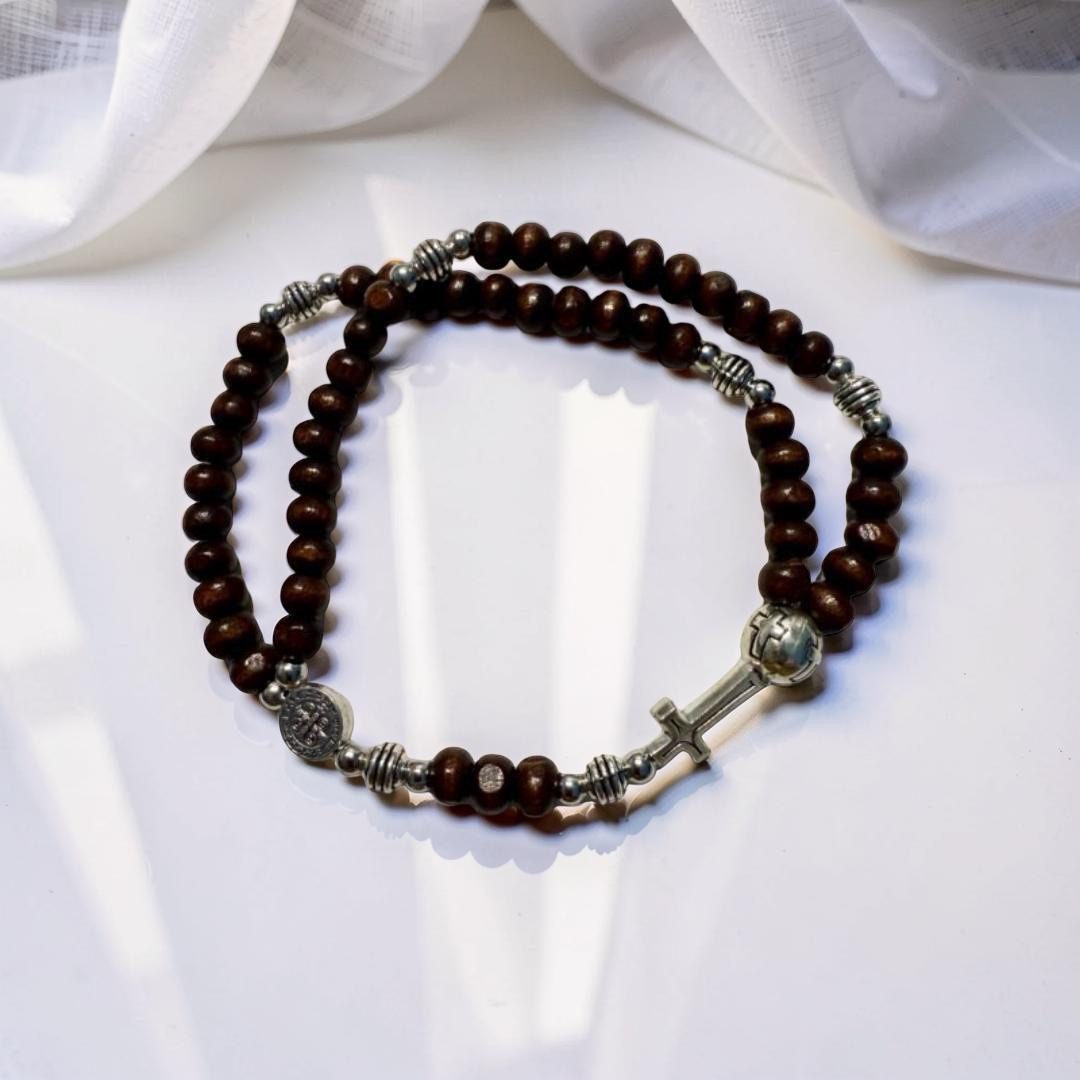 St. Benedict Wrap-around Rosary Bracelet