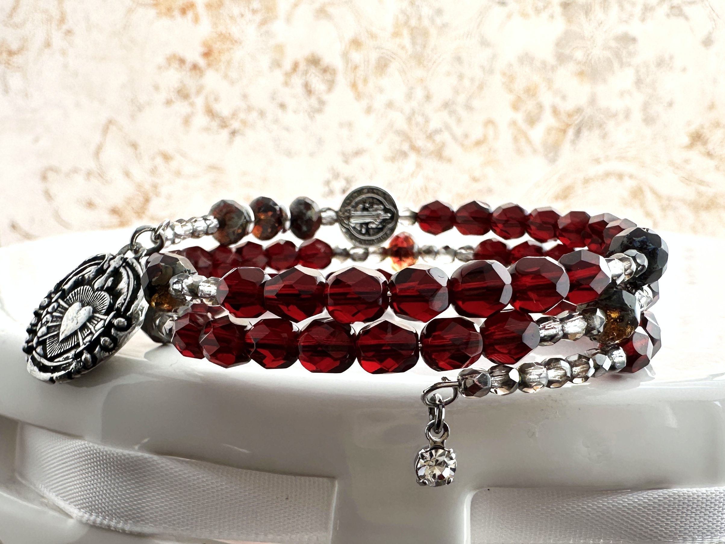 Hand Crafted Seven Sorrows of Mary Rosary Bracelet - Image 2