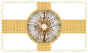 Catholic Flag - April. The Most Blessed Sacrament