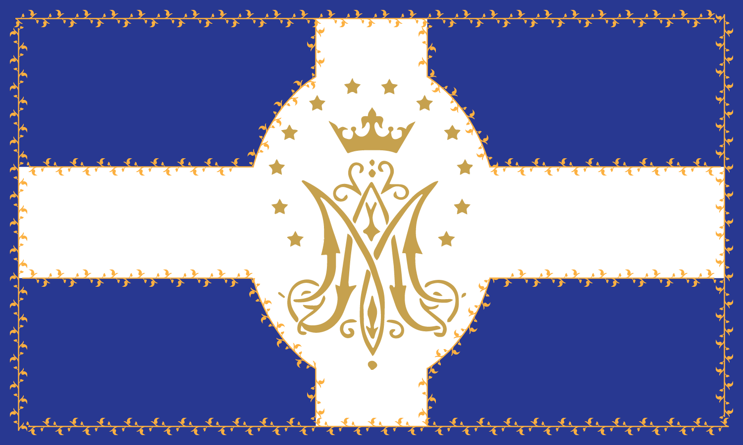 The Blessed Mother Mary Flag