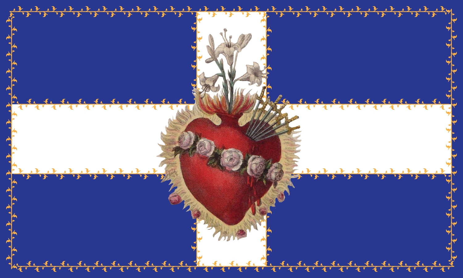 The Immaculate Heart of Mary Flag