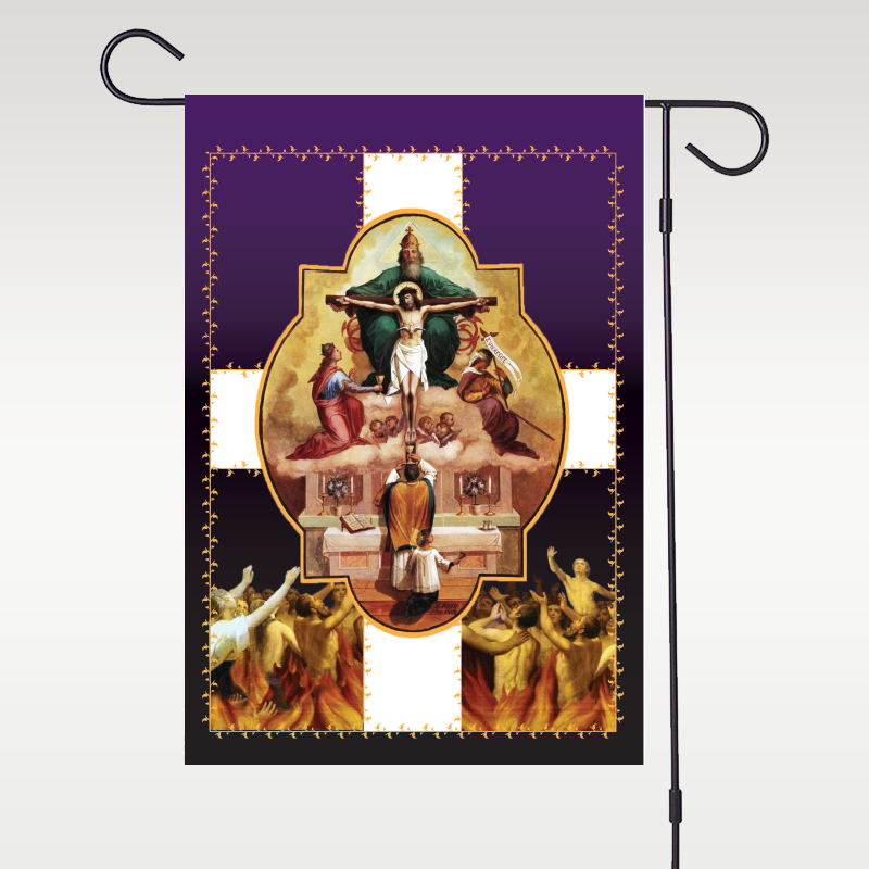 Holy Souls in Purgatory Garden Flag